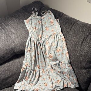 $5- Charming Floral Kids Dress in Blue and Pink